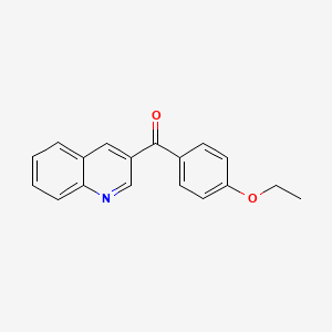 molecular formula C18H15NO2 B6337559 4-(4-Ethoxybenzoyl)quinoline;  97% CAS No. 1187169-89-6