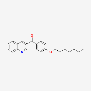 molecular formula C23H25NO2 B6337565 4-(4-Heptyloxybenzoyl)quinoline;  97% CAS No. 1187167-41-4