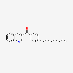 molecular formula C23H25NO B6337566 4-(4-Heptylbenzoyl)quinoline;  97% CAS No. 1187169-13-6