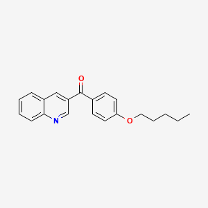 molecular formula C21H21NO2 B6337570 4-(4-Pentyloxybenzoyl)quinoline;  97% CAS No. 1187170-86-0