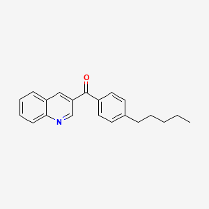 molecular formula C21H21NO B6337572 4-(4-Pentylbenzoyl)quinoline;  97% CAS No. 1187167-35-6