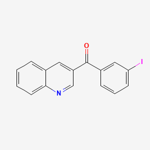 molecular formula C16H10INO B6337615 3-(3-Iodobenzoyl)quinoline, 97% CAS No. 1187166-95-5