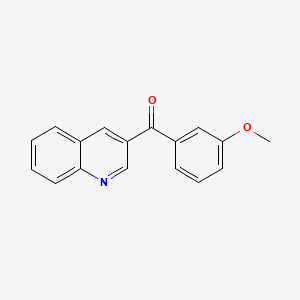 molecular formula C17H13NO2 B6337677 4-(3-Methoxybenzoyl)quinoline;  97% CAS No. 1179944-74-1