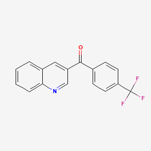 molecular formula C17H10F3NO B6337682 4-(4-三氟甲基苯甲酰基)喹啉；  97% CAS No. 1187167-58-3