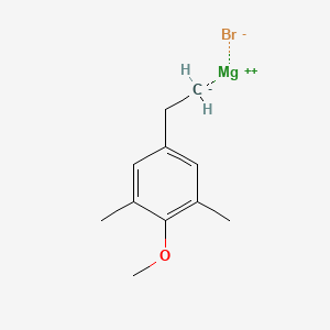 molecular formula C11H15BrMgO B6337699 3,5-Dimethyl-4-methoxyphenethylmagnesium bromide, 0.5M in tetrahydrofuran CAS No. 1187169-07-8