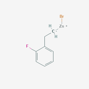 molecular formula C8H8BrFZn B6337713 2-Fluorophenethylzinc bromide, 0.5M in tetrahydrofuran CAS No. 1800201-42-6