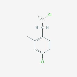 molecular formula C8H8Cl2Zn B6337719 4-Chloro-2-methylbenzylzinc chloride, 0.5M in tetrahydrofuran CAS No. 775329-42-5