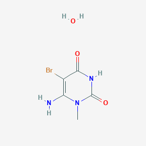 molecular formula C5H8BrN3O3 B6337733 6-Amino-5-bromo-1-methyluracil monohydrate, 98% CAS No. 1052403-74-3