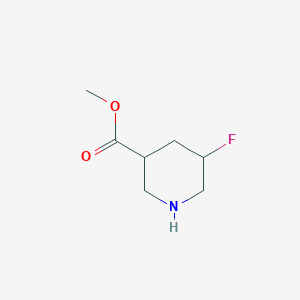 molecular formula C7H12FNO2 B6337734 5-氟哌啶-3-甲酸甲酯 CAS No. 1241725-62-1