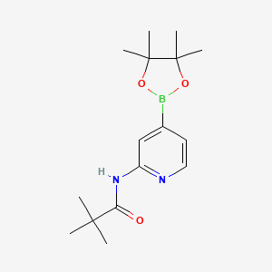 molecular formula C16H25BN2O3 B6337742 2-(Pivalamido)pyridine-4-boronic acid pinacol ester CAS No. 2096329-93-8