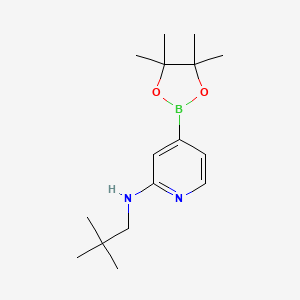 molecular formula C16H27BN2O2 B6337750 2-(Neopentylamino)pyridine-4-boronic acid pinacol ester CAS No. 2096329-89-2