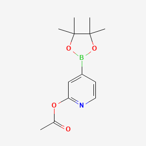 molecular formula C13H18BNO4 B6337775 2-(Acetoxy)pyridine-4-boronic acid pinacol ester CAS No. 2096338-88-2