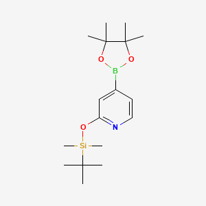 molecular formula C17H30BNO3Si B6337789 2-((tert-Butyldimethylsilyl)oxy)pyridine-4-boronic acid pinacol ester CAS No. 2096337-02-7