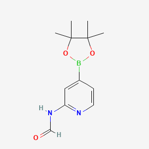 molecular formula C12H17BN2O3 B6337798 2-(Formamido)pyridine-4-boronic acid pinacol ester CAS No. 2096336-53-5