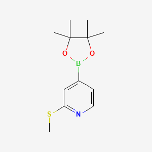 molecular formula C12H18BNO2S B6337799 2-(Methylthio)pyridine-4-boronic acid pinacol ester, 95% CAS No. 2096331-09-6