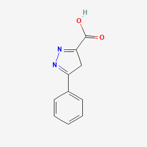 molecular formula C10H8N2O2 B6337810 5-Phenyl-4H-pyrazole-3-carboxylic acid, 95% CAS No. 872788-09-5