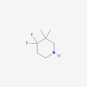 molecular formula C7H13F2N B6337831 4,4-Difluoro-3,3-dimethylpiperidine CAS No. 1198392-56-1