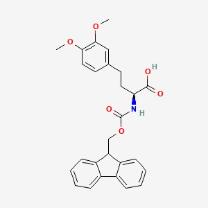 molecular formula C27H27NO6 B6337867 Fmoc-L-3,4-dimethoxy-homophenylalanine CAS No. 1260616-59-8