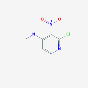 molecular formula C8H10ClN3O2 B6337893 2-Chloro-N,N,6-trimethyl-3-nitropyridin-4-amine CAS No. 1196153-08-8