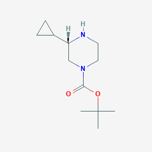 molecular formula C12H22N2O2 B6337905 1-Boc-(S)-3-环丙基哌嗪 CAS No. 1240582-07-3