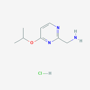 molecular formula C8H14ClN3O B6337920 c-(4-Isopropoxy-pyrimidin-2-yl)-methylamine hydrochloride CAS No. 1196146-31-2