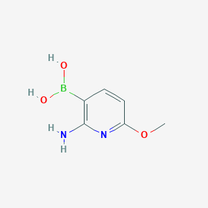 molecular formula C6H9BN2O3 B6337929 2-Amino-6-methoxypyridine-3-boronic acid CAS No. 2096338-58-6