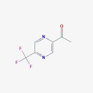 molecular formula C7H5F3N2O B6337957 1-[5-(Trifluoromethyl)pyrazin-2-yl]ethanone CAS No. 1060812-68-1