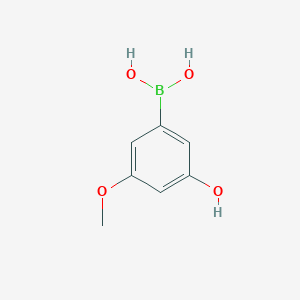 molecular formula C7H9BO4 B6337999 (3-Hydroxy-5-methoxyphenyl)boronic acid;  95% CAS No. 1318165-81-9