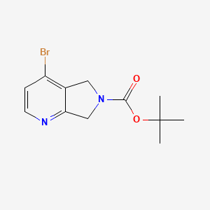 molecular formula C12H15BrN2O2 B6338008 tert-Butyl 4-bromo-5H,6H,7H-pyrrolo[3,4-b]pyridine-6-carboxylate CAS No. 1393558-15-0