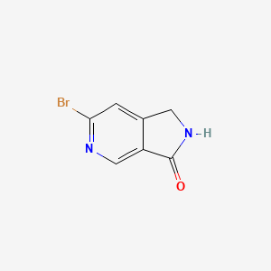 molecular formula C7H5BrN2O B6338020 6-Bromo-1,2-dihydro-3H-pyrrolo[3,4-c]pyridin-3-one, 95% CAS No. 1393585-12-0