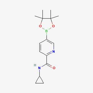 molecular formula C15H21BN2O3 B6338058 6-(Cyclopropylcarbamoyl)pyridine-3-boronic acid pinacol ester CAS No. 2096333-58-1