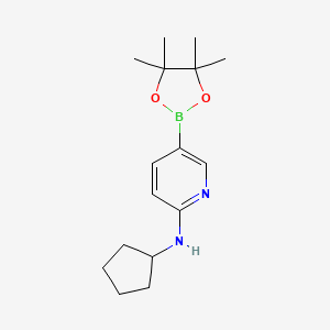molecular formula C16H25BN2O2 B6338067 6-(Cyclopentylamino)pyridine-3-boronic acid pinacol ester CAS No. 2096338-87-1