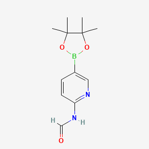 molecular formula C12H17BN2O3 B6338080 6-(Formamido)pyridine-3-boronic acid pinacol ester CAS No. 1430400-93-3