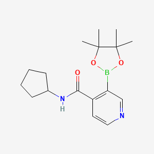 molecular formula C17H25BN2O3 B6338081 4-(Cyclopentylcarbamoyl)pyridine-3-boronic acid pinacol ester CAS No. 2096342-35-5