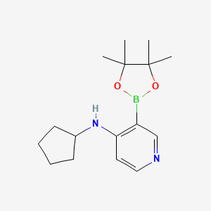 molecular formula C16H25BN2O2 B6338134 4-(Cyclopentylamino)pyridine-3-boronic acid pinacol ester CAS No. 2096339-12-5