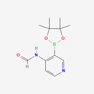molecular formula C12H17BN2O3 B6338140 4-(Formamido)pyridine-3-boronic acid pinacol ester CAS No. 2096339-07-8