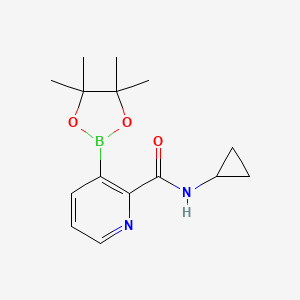 molecular formula C15H21BN2O3 B6338158 2-(Cyclopropylcarbamoyl)pyridine-3-boronic acid pinacol ester CAS No. 2096333-89-8
