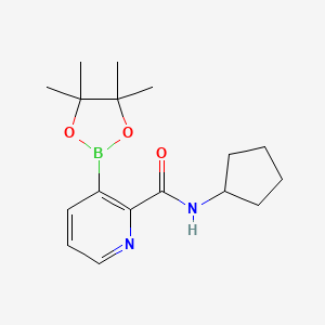 molecular formula C17H25BN2O3 B6338176 2-(Cyclopentylcarbamoyl)pyridine-3-boronic acid pinacol ester CAS No. 2096338-54-2