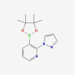 molecular formula C14H18BN3O2 B6338186 2-(1H-Pyrazol-1-yl)pyridine-3-boronic acid pinacol ester CAS No. 2096339-53-4