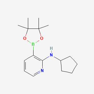 molecular formula C16H25BN2O2 B6338203 2-(Cyclopentylamino)pyridine-3-boronic acid pinacol ester CAS No. 2096341-39-6