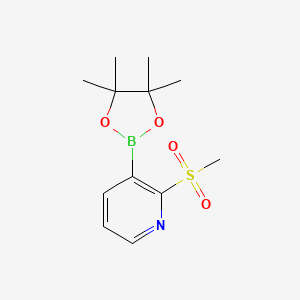 molecular formula C12H18BNO4S B6338217 2-(Methylsulfonyl)pyridine-3-boronic acid pinacol ester CAS No. 2096339-52-3