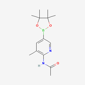 molecular formula C14H21BN2O3 B6338226 6-(Acetamido)-5-methylpyridine-3-boronic acid pinacol ester CAS No. 2096333-51-4