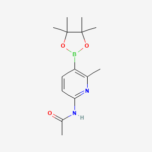 molecular formula C14H21BN2O3 B6338234 6-Acetamido-2-methylpyridine-3-boronic acid pinacol ester CAS No. 2096338-22-4