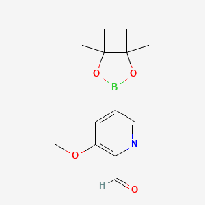 molecular formula C13H18BNO4 B6338236 6-Formyl-5-methoxypyridine-3-boronic acid pinacol ester CAS No. 2096331-70-1