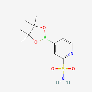 molecular formula C11H17BN2O4S B6338249 2-Sulfamoylpyridine-4-boronic acid pinacol ester CAS No. 2096334-58-4