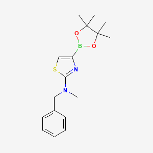 molecular formula C17H23BN2O2S B6338279 2-(Benzyl(methyl)amino)thiazole-4-boronic acid pinacol ester CAS No. 2096342-22-0