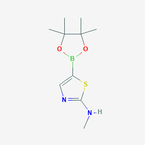 molecular formula C10H17BN2O2S B6338300 2-(Methylamino)thiazole-5-boronic acid pinacol ester CAS No. 1201679-09-5