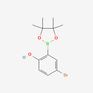 molecular formula C12H16BBrO3 B6338374 4-Bromo-2-(4,4,5,5-tetramethyl-1,3,2-dioxaborolan-2-yl)phenol CAS No. 2095797-20-7
