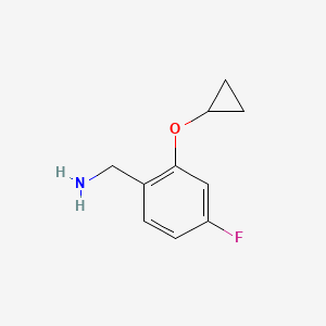 molecular formula C10H12FNO B6338378 (2-Cyclopropoxy-4-fluorophenyl)methanamine CAS No. 1243359-89-8