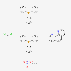 molecular formula C49H40Cl2CuN3O3P2 B6338413 (1,10-菲咯啉)双(三苯基膦)铜(I)硝酸盐二氯甲烷加合物, 98% CAS No. 33989-10-5